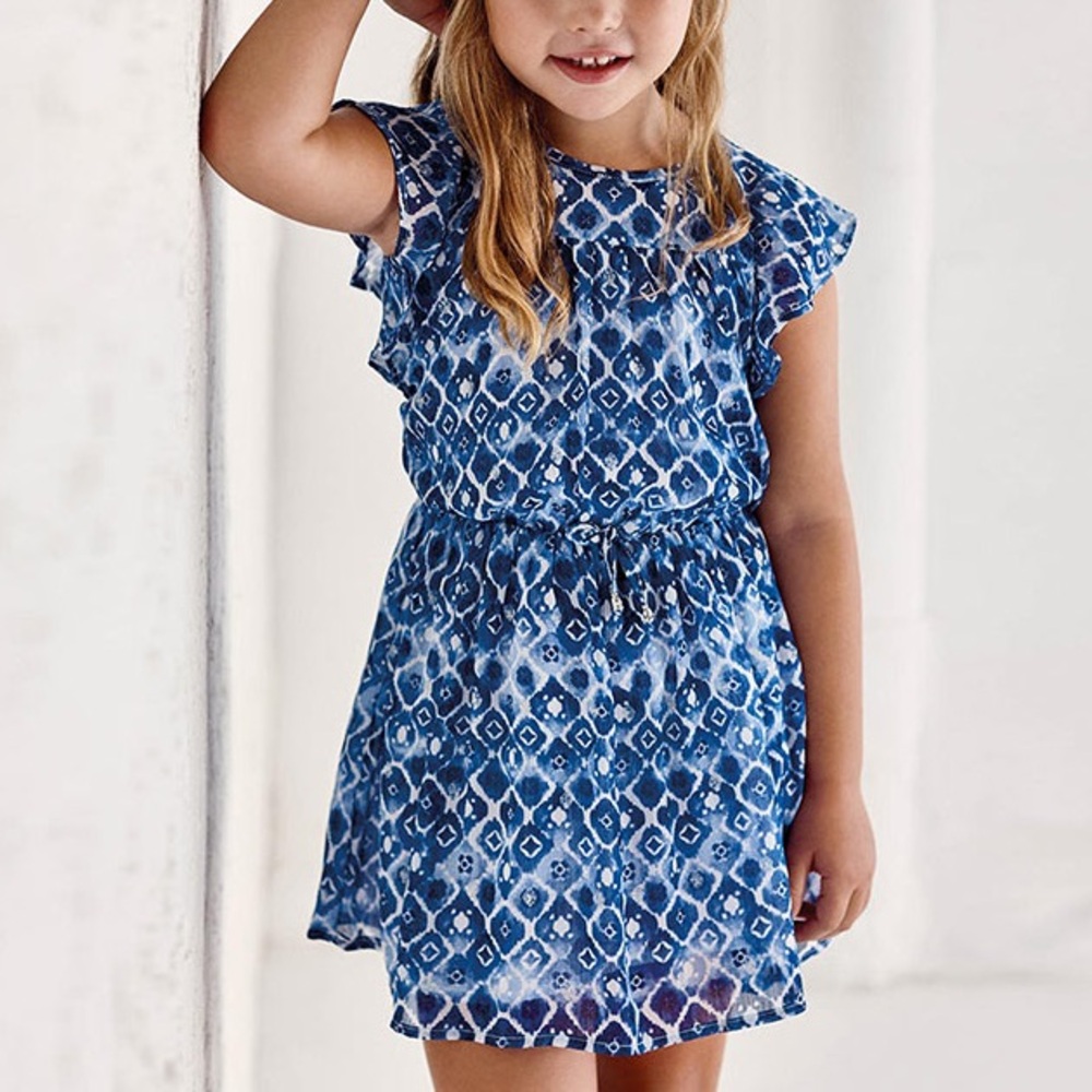 Mayoral Blue Patterned Kids Dress